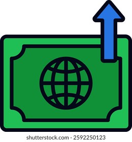 Growth Vector Design for Business Success. Financial increase symbol, investment progress icon, economic expansion illustration