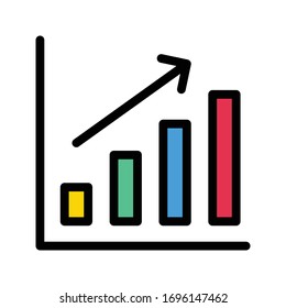icono de crecimiento vectorial de color plano 