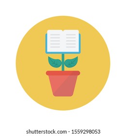 growth vector flat colour  icon 