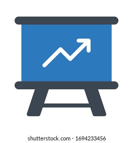 growth vector glyph color icon 