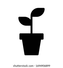icono plano de glifo vector de crecimiento 