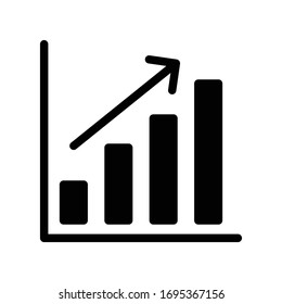 growth vector glyph flat icon 