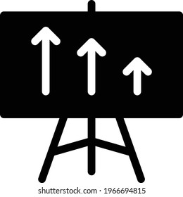 growth vector glyph flat icon