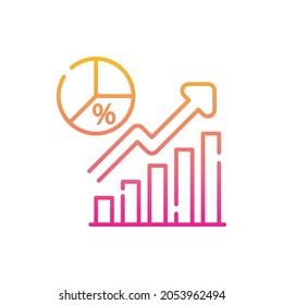 Growth vector gradient icon style illustration. EPS 10 file