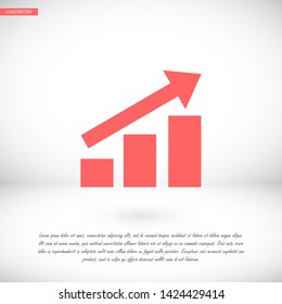 growth vector icon 10 eps , Lorem ipsum Flat design