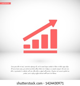growth vector icon 10 eps , Lorem ipsum Flat design
