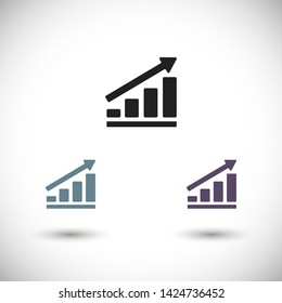 growth vector icon 10 eps , Lorem ipsum Flat design