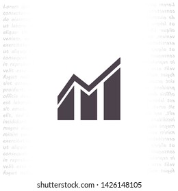 growth vector icon 10 eps , Lorem ipsum Flat design