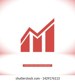 growth vector icon 10 eps , Lorem ipsum Flat design