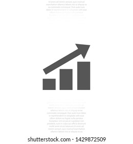 growth vector icon 10 eps , Lorem ipsum Flat design