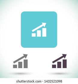 growth vector icon 10 eps , Lorem ipsum Flat design