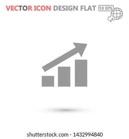 growth vector icon 10 eps , Lorem ipsum Flat design