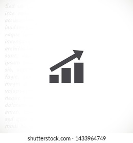 growth vector icon 10 eps , Lorem ipsum Flat design