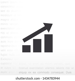 growth vector icon 10 eps , Lorem ipsum Flat design