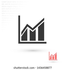 growth vector icon 10 eps , Lorem ipsum Flat design