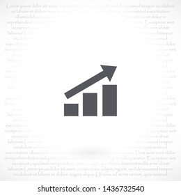 growth vector icon 10 eps , Lorem ipsum Flat design