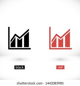 growth vector icon 10 eps , Lorem ipsum Flat design