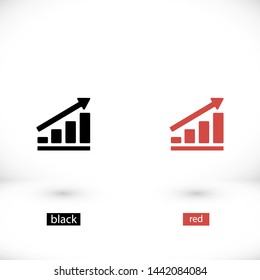 growth vector icon 10 eps , Lorem ipsum Flat design