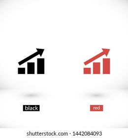 growth vector icon 10 eps , Lorem ipsum Flat design