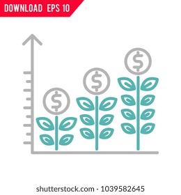 Growth vector icon