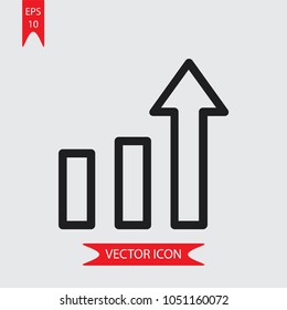 Growth vector icon 