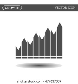 Growth vector icon concept