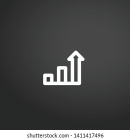 Growth vector icon. Growth concept stroke symbol design. Thin graphic elements vector illustration, outline pattern for your web site design, logo, UI. EPS 10.