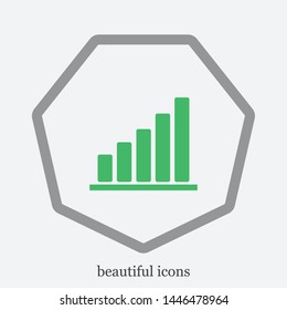 A growth vector icon flat design. A growth sign. A symbol of a growth.