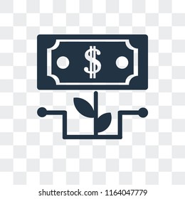 Growth vector icon isolated on transparent background, Growth logo concept