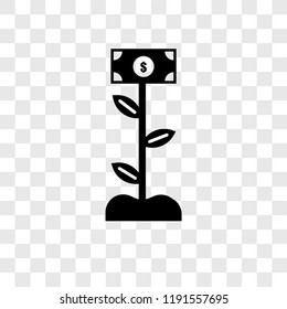 Growth vector icon isolated on transparent background, Growth transparency logo concept