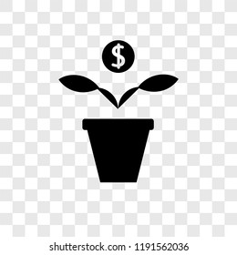 Growth vector icon isolated on transparent background, Growth transparency logo concept