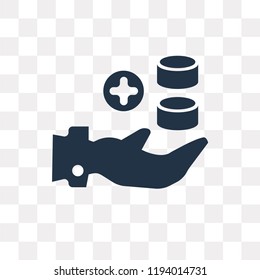 Growth vector icon isolated on transparent background, Growth transparency concept can be used web and mobile