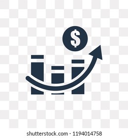 Growth vector icon isolated on transparent background, Growth transparency concept can be used web and mobile