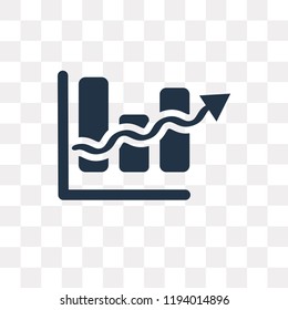 Growth vector icon isolated on transparent background, Growth transparency concept can be used web and mobile