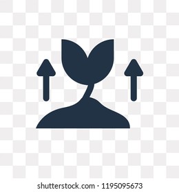 Growth vector icon isolated on transparent background, Growth transparency concept can be used web and mobile