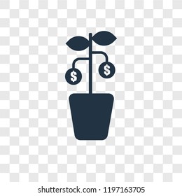 Growth vector icon isolated on transparent background, Growth transparency logo concept