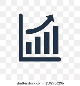Growth vector icon isolated on transparent background, Growth transparency concept can be used web and mobile