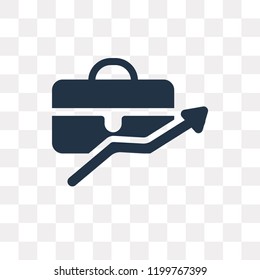 Growth vector icon isolated on transparent background, Growth transparency concept can be used web and mobile