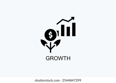 Icono De Vector De Crecimiento O Ilustración De Logo