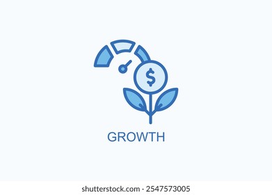 Icono De Vector De Crecimiento O Ilustración De Logo