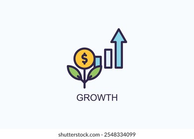 Icono De Vector De Crecimiento O Ilustración De Logo
