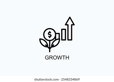 Icono De Vector De Crecimiento O Ilustración De Logo