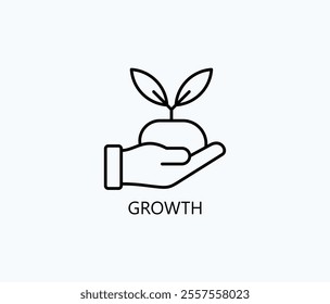 Growth Vector, Icon Or Logo Sign Symbol Illustration