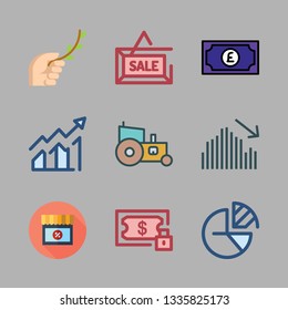 growth vector icon set
