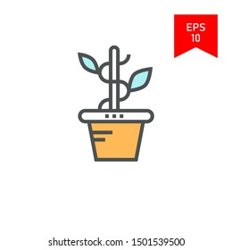 Growth vector icon in trendy flat style