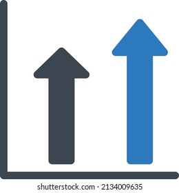 growth vector illustration isolated on a transparent background. glyph vector icons for concept or web graphics.
