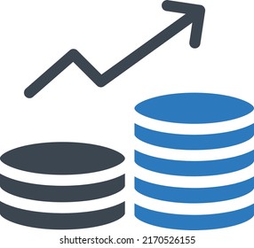 Ilustración del vector de crecimiento en un fondo transparente.Símbolos de calidad premium.Icono vector glifos para el diseño de conceptos y gráficos.