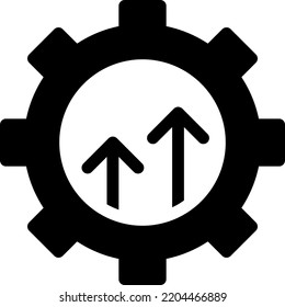 ilustración del vector de crecimiento en un fondo transparente. Símbolos de calidad superior. Iconos vectoriales de glifos para diseño de conceptos y gráficos.
