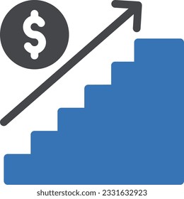 ilustración del vector de crecimiento en un fondo transparente. Símbolos de calidad premium. Icono vector glifos para concepto y diseño gráfico.
