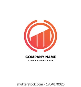 Logotipo del vector de crecimiento. Plantilla de diseño de marcas de icono abstracto. Forma de signo de elemento de concepto de logotipo creativo.